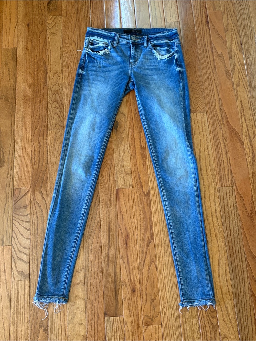 KanCan Medium Blue Distressed Skinny Jeans